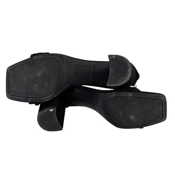 Chain Strap Sandals 8 Party Event Whimsigoth Coquette Prom Clubwear Block Heel - Picture 8 of 9